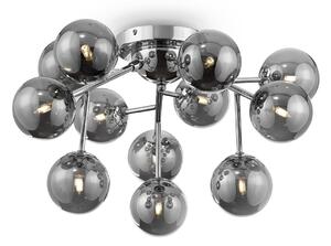DALLAS lampa sufitowa chrom klosze dymione 12xG9