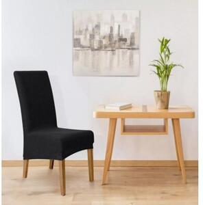 Pokrowiec na krzesło EUROFIRANY D91 457081 (35 x 30 x 55 cm) Czarny