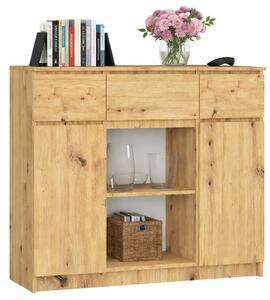 Komoda minimalistyczna do salonu dąb artisan M6-R01