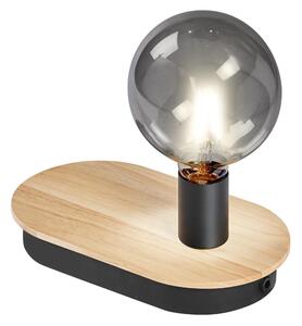 Ledvance Ledvance - Dotykowa lampa stołowa z konektorem USB DECOR WOOD 1xE27/8W/230V P227509