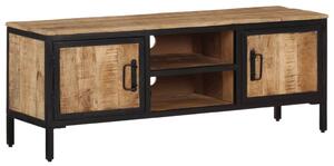 Szafka pod TV, 110x30x40 cm, surowe lite drewno mango