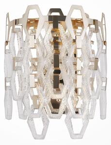 TISSAGE lampa ścienna złota szklane i metalowe elementy tworzą wiszące łańcuchy 2xE14