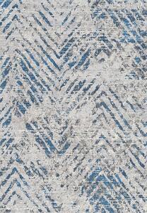 Niebiesko-szary dywan w nowoczesną jodełkę - Izos 6X