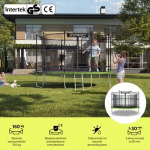 Trampolina dla dzieci ogrodowa z siatką wewnętrzną 12FT 374cm Zipro Jump Pro