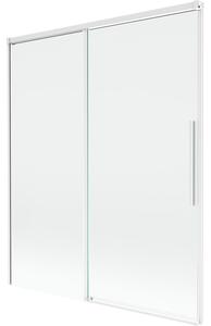 Mexen Rox parawan nawannowy 2-skrzydłowy rozsuwany 140 x 150 cm, transparent, biały - 8C9-140-001-20-00