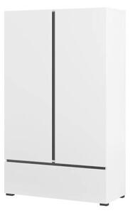 Komoda wysoka CROSS 2D1S 89cm biaÅa/czarna