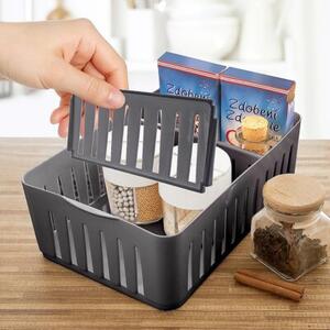 Pojemnik organizer na przyprawy szary 24,5x16x8 cm