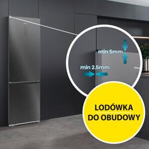 Lodówka HISENSE RB5P410SBFC 413l ExtraSpace 34dB No frost 203cm do obudowy WiFi Connectlife Smartfresh Metal Cooling