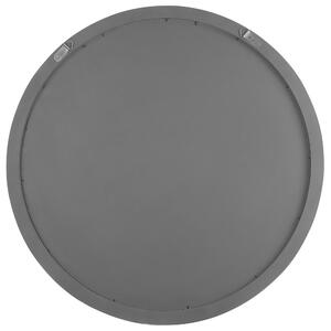 Lustro ścienne okrągłe 80 cm oprawione srebrna rama nowoczesne Lolif Beliani