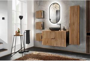 Szafka pod umywalkę XILO BLACK WOTAN 82 100cm czarna/dąb