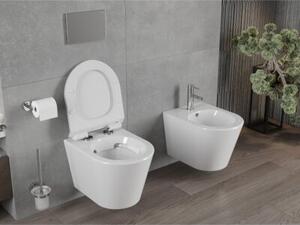 Mexen Rico miska wc Rimless z deską wolnoopadającą slim, duroplast, biała połysk - 30720100