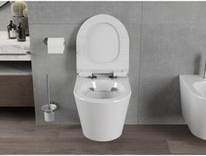 Mexen Rico miska wc Rimless z deską wolnoopadającą slim, duroplast, biała połysk - 30720100