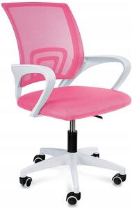 Różowy fotel obrotowy z regulacją - Azon 3X