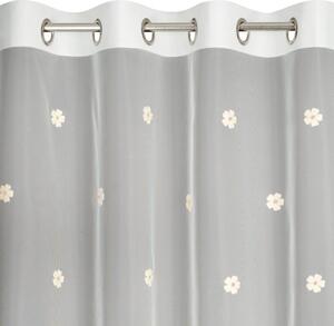 Firana gotowa EUROFIRANY Elsa 140 x 250 cm BiaÅo-Å¼Ã³Åty