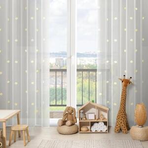 Firana gotowa EUROFIRANY Elsa 140 x 250 cm BiaÅo-Å¼Ã³Åty