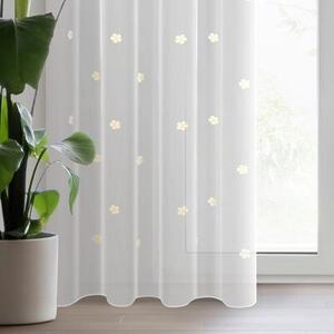 Firana gotowa EUROFIRANY Elsa 140 x 250 cm BiaÅo-Å¼Ã³Åty