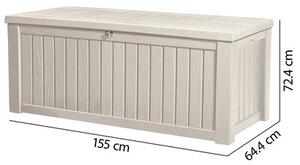 Skrzynia ogrodowa KETER Rockwood Storage Box 570L Kremowy