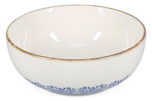 Biała/niebieska porcelanowa miska na zupę 710 ml Azul – BonBistro