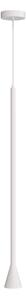 ARROW lampa wisząca długi biały lejek 1xGU10