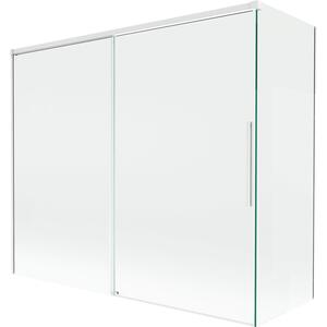 Mexen Rox parawan nawannowy 2-skrzydłowy rozsuwany 180 + 80 x 150 cm, transparent, biały - 8C9-180-080-20-00