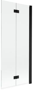 Mexen Mist parawan nawannowy 2-skrzydłowy prawy 80 x 150 cm, transparent, czarny - 8A9-080-002-70-00-P