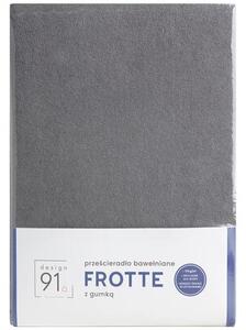 Prześcieradło EUROFIRANY Design 91 Frotte 140 x 200 cm Stalowy