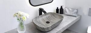 Umywalka nablatowa Estiva ALIA Marmo Gray marmur szara 44,5x32,5x13,5 cm 1 szt