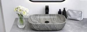 Umywalka nablatowa Estiva ALIA Marmo Gray marmur szara 44,5x32,5x13,5 cm 1 szt