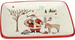 Ceramiczny talerz deserowy Santa, 20 x 15 cm