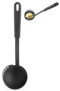 Chochla z cedzakiem czarna BLACKLINE 150 ml, 30,5 cm