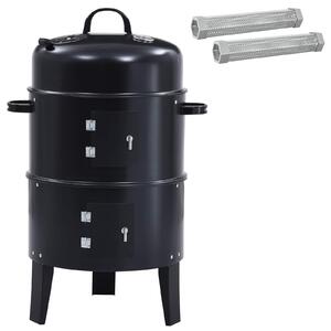 Grill na świeżym powietrzu Ø 40 x 80 cm Stal Czarny