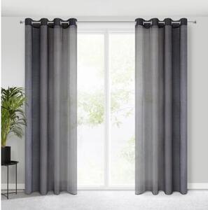 Firana gotowa EUROFIRANY Rebecca 140 x 250 cm Ciemnofioletowy