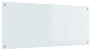 Panel kuchenny Biały 120 x 50 cm szkło hartowane