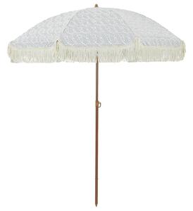 Parasol plażowy Szary i biały 160 x 160 x 196 cm