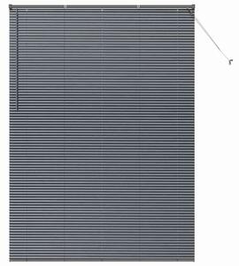 Żaluzje weneckie Ciemnoszary 220 x 160 cm Aluminium