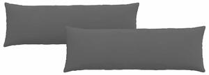 Poduszki na sofę 2 pcs Czarny 120 x 40 cm tkanina