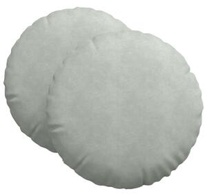 Poduszki na siedziska 2 pcs Jasnoszary Ø 40 x 13 cm Aksamit
