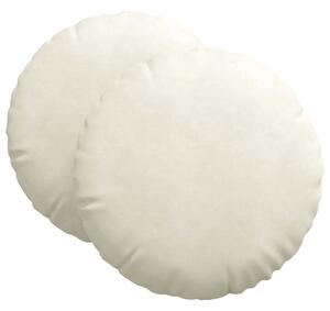 Poduszki na siedziska 2 pcs Kremowy Ø 80 x 29 cm Aksamit