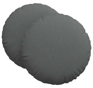 Poduszki na siedziska 2 pcs Ciemnoszary Ø80 x 29 cm tkanina