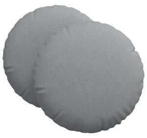 Poduszki na siedziska 2 pcs Jasnoszary Ø80 x 29 cm tkanina