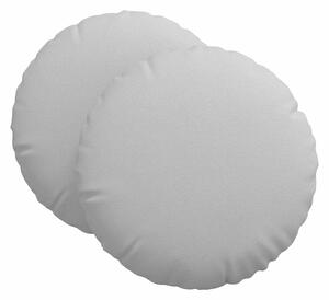 Poduszki na siedziska 2 pcs Szary chmur Ø80 x 29 cm tkanina