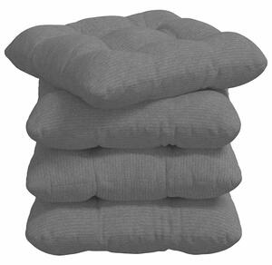 Poduszki na siedziska 4 pcs Ciemnoszary 45 x 45 cm