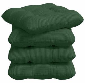 Poduszki na siedziska 4 pcs Ciemna zieleń 45 x 45 cm