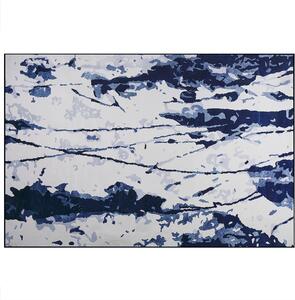 Dywan wzór abstrakcyjny 160 x 230 cm niebiesko-biały nowoczesny Izmit Beliani