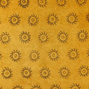 Zestaw poduszek dekoracyjnych welurowe nadruk w słońca 45x45cm żółte Rapis Beliani