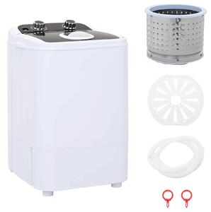 Mini pralka z pojedynczą wanną 4,6 kg Czarny i Biały