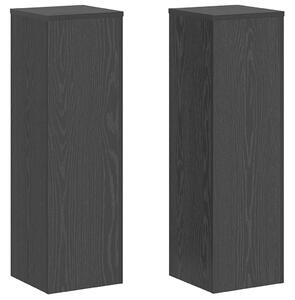 Stojak na rośliny 2 pcs Czarny Dąb 25 x 25 x 80 cm
