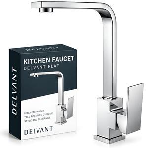 Bateria kuchenna stojąca wysoka nablatowa obrotowa DELVANT FLAT chrom