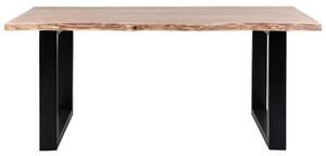 Stół drewniany do jadalni akacja industrialny 200 x 95 cm jasne drewno Heby Beliani