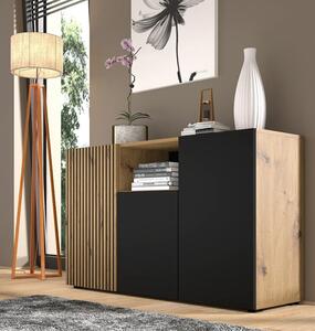 Komoda na ubrania do salonu artisan z czarnym | Umeblowana.com